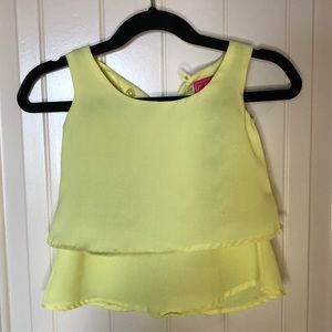 2/15$ Baby girl yellow sleeveless top